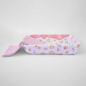 Bread Basket Large Size With Cover Kitchen Accessories De Artistic White & Pink 