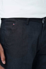 Black & Blank Men's Slim Fit Cotton Pants