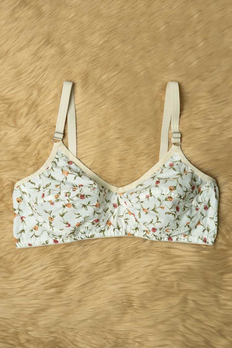 Women's Floral Basic Cotton Bra