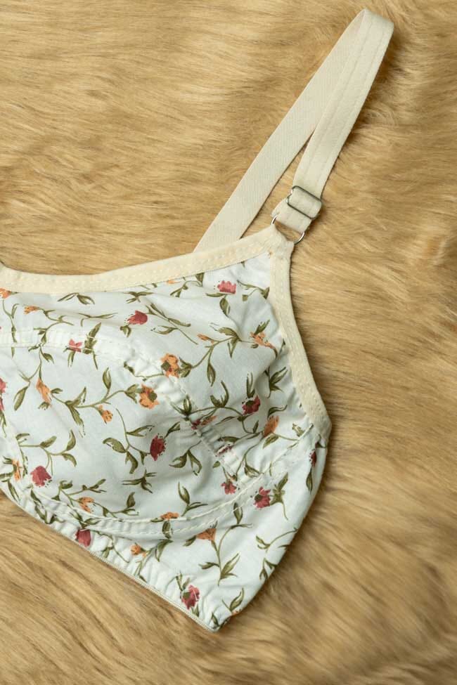 Women's Floral Basic Cotton Bra