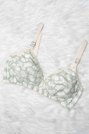 Women's Elasticated Straps Basic Cotton Bra
