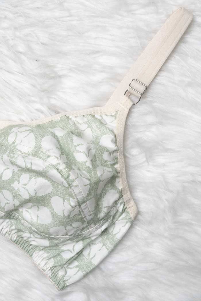 Women's Elasticated Straps Basic Cotton Bra