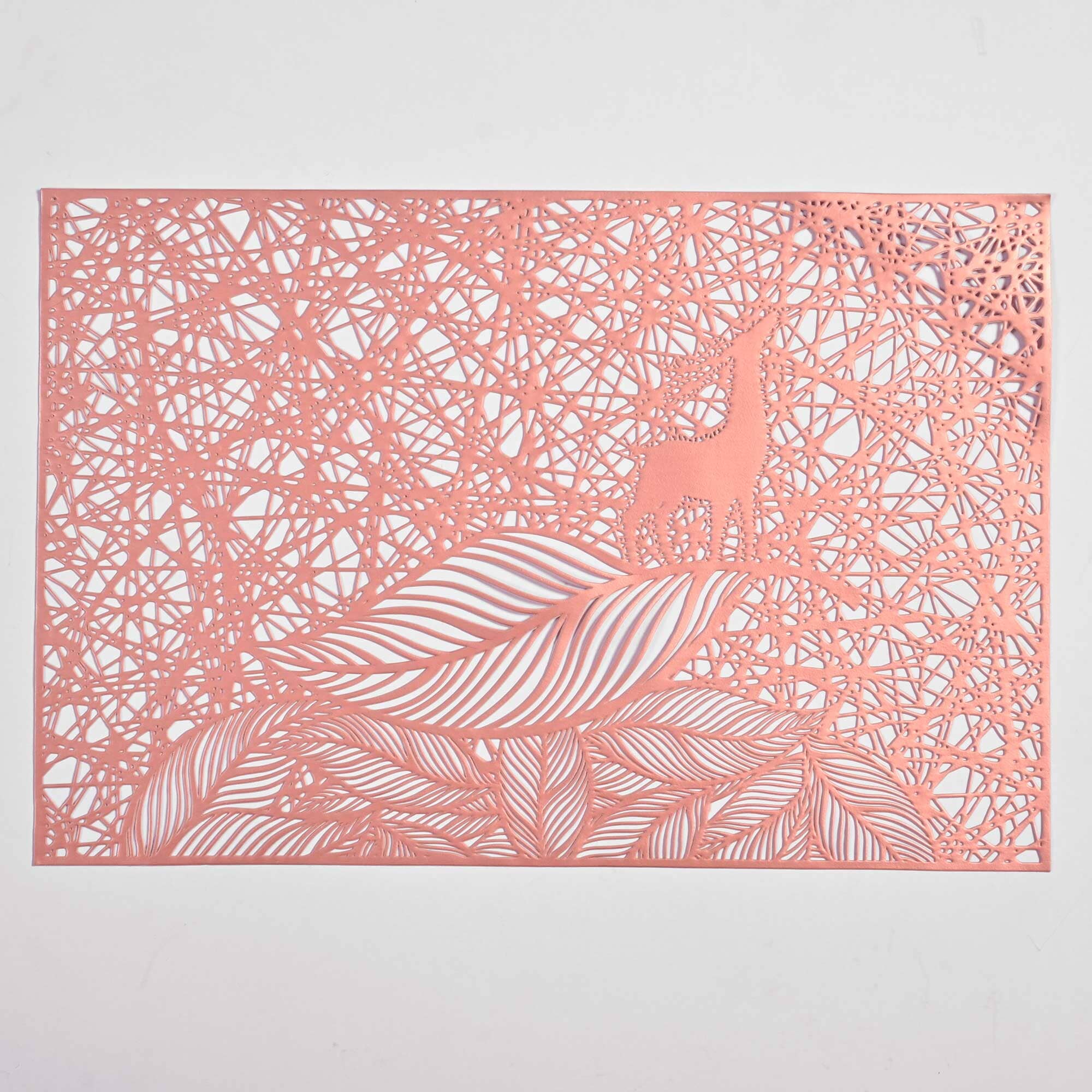 Venus Homes Stylish Table Place Mat - Pack of 6 Table Runner De Artistic Copper 