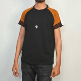 Men's Raglan Sleeve Logo Embroidered Tee Shirt