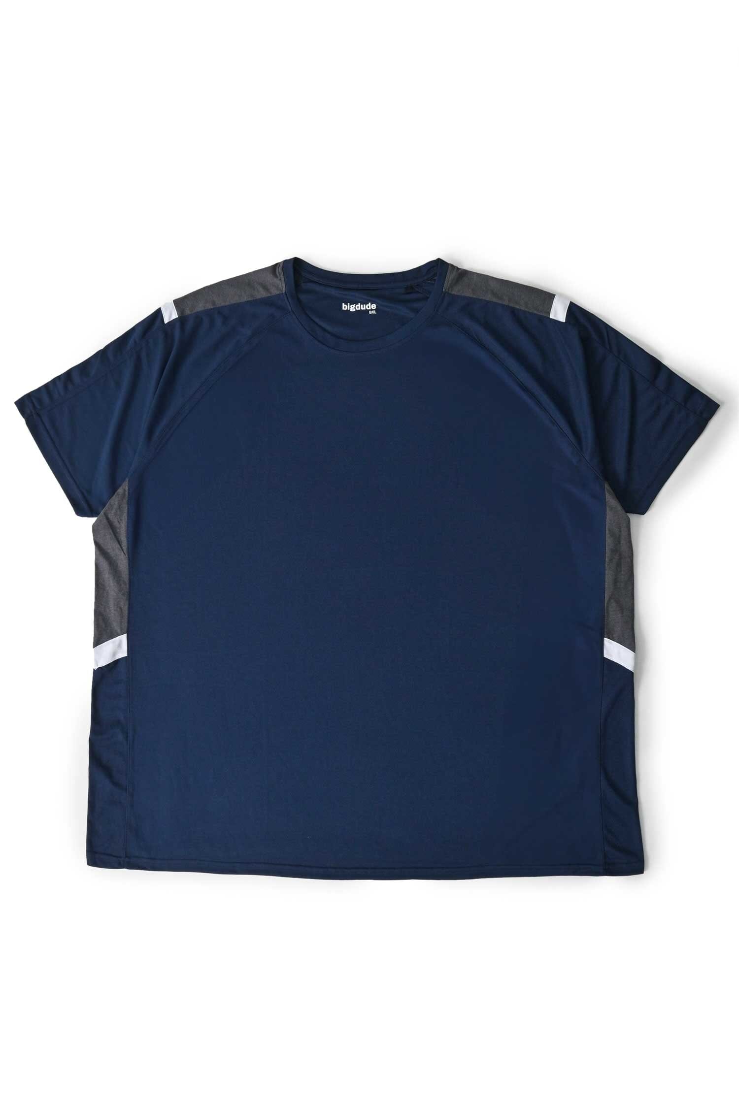 Big Sizes Men's Contrast Minor Fault Tee Shirt