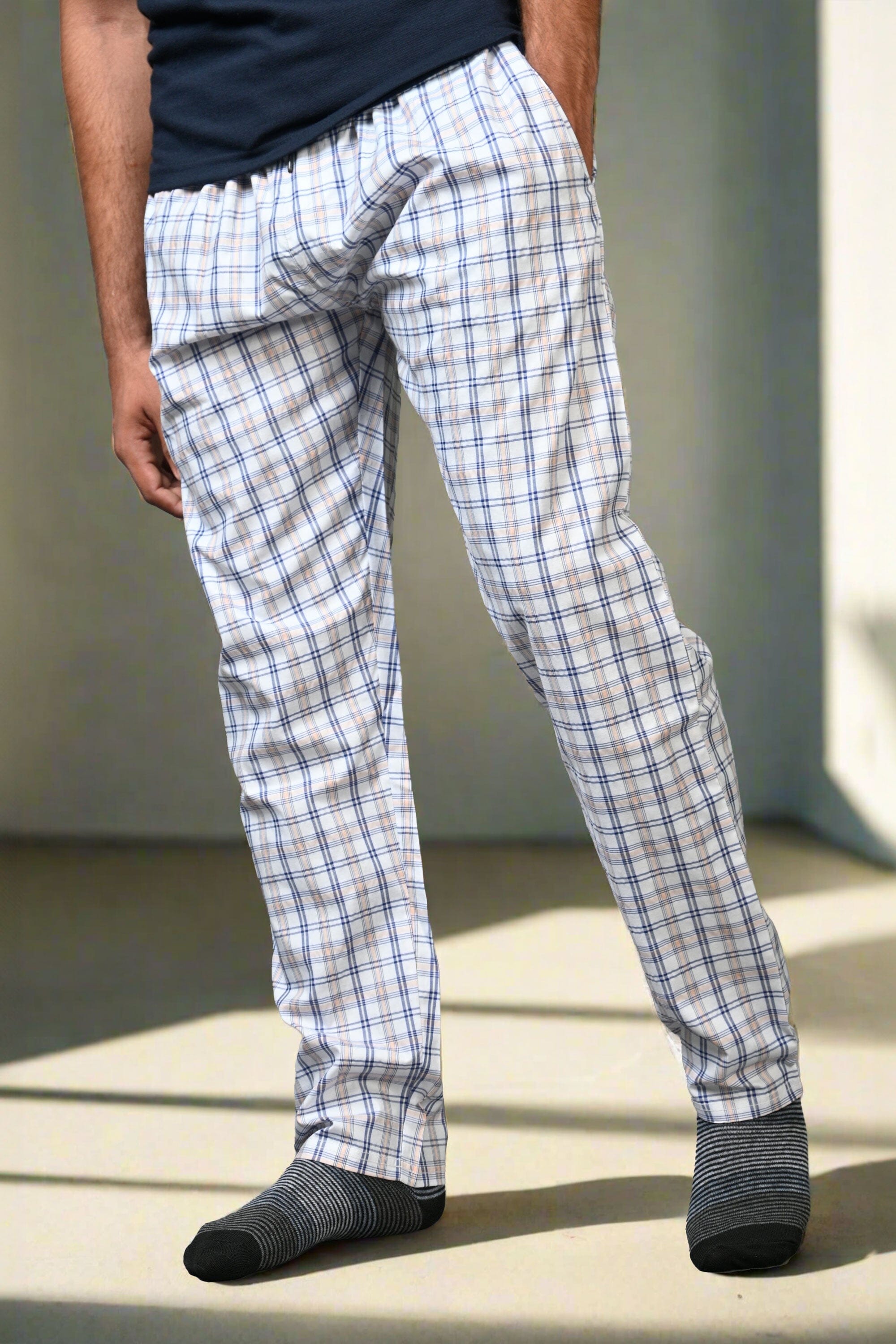 Max 21 Men's Probted Check Design Loungewear Trousers Men's Trousers SZK 