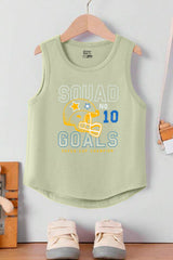 Junior Boy's Squad Goals Printed Tank Top