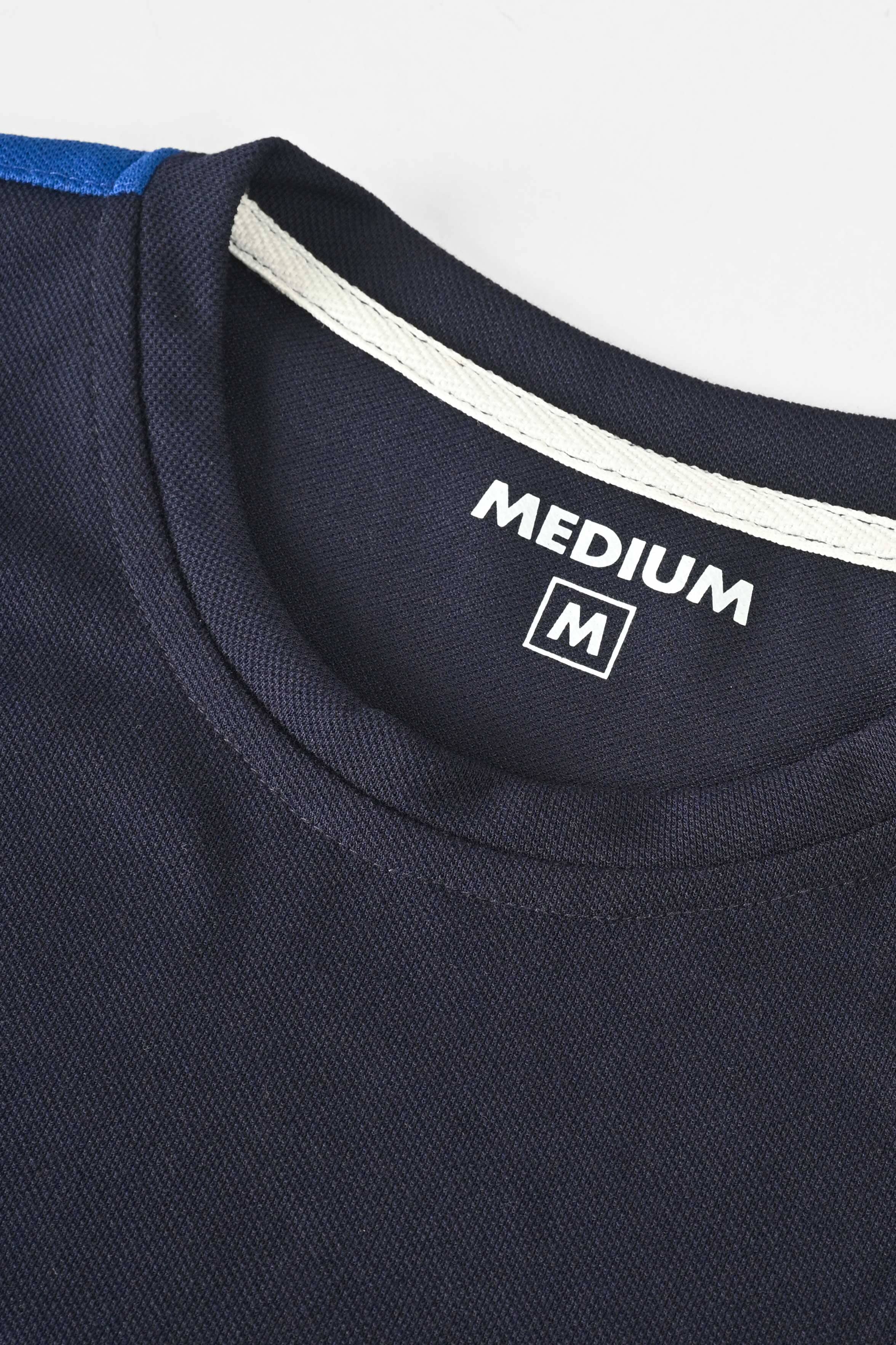 Men's Shoulder Stripes Style Crew Neck Tee Shirt Men's Tee Shirt IBT 