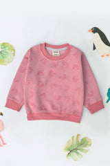 Tiny Teen Kid's Glitter Rainbow Printed Fleece Sweat Shirt