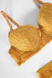 Chenxw Women's Wired Push Up Padded Bra & Pantie Set Women's Lingerie RAM 