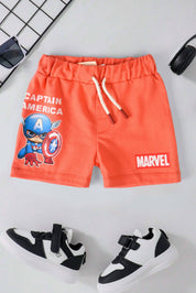 Tiny Teen Baby Kid's Captain America Printed Shorts Kid's Shorts SNR 