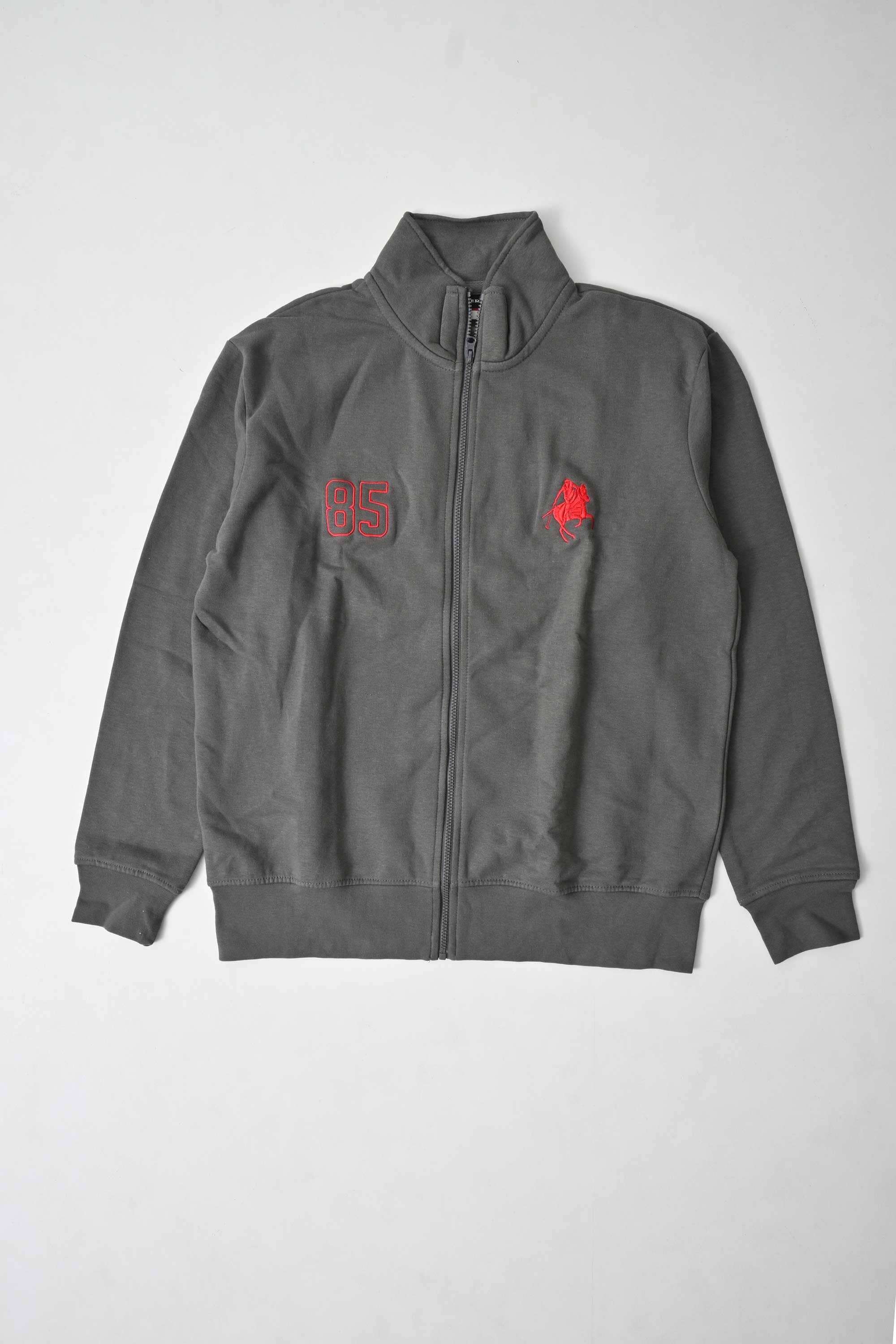 Payper Men's Pony Embroidered Fleece Zipper Jacket Men's Jacket HAS Apparel Graphite XS 