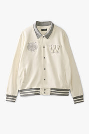 Primark Men's Tiger Embroidered Baseball Varsity Fleece Jacket Men's Jacket HAS Apparel 