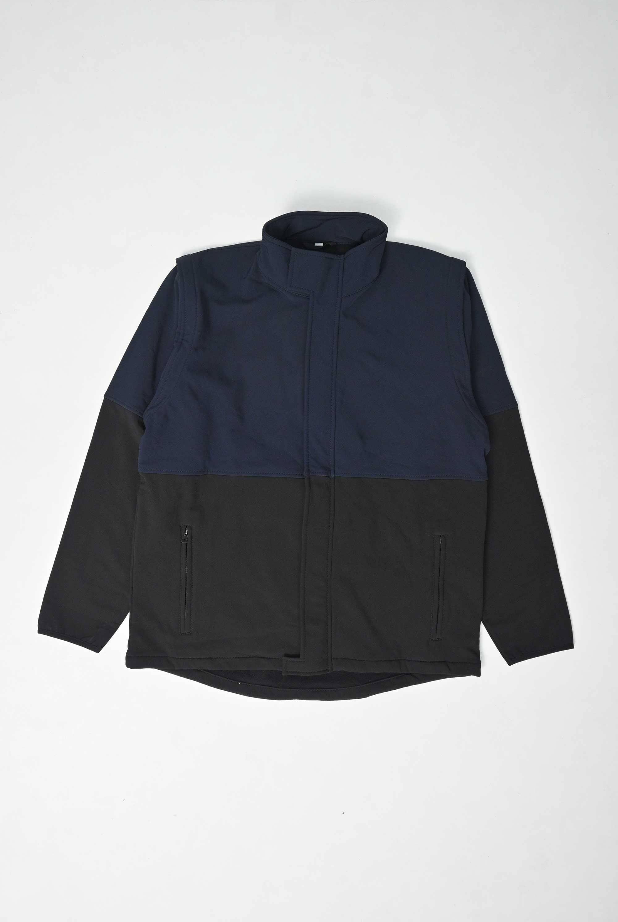Men's Contrast Design Classic Softshell Zipper Jacket Men's Jacket Dead Stock Black & Navy M 