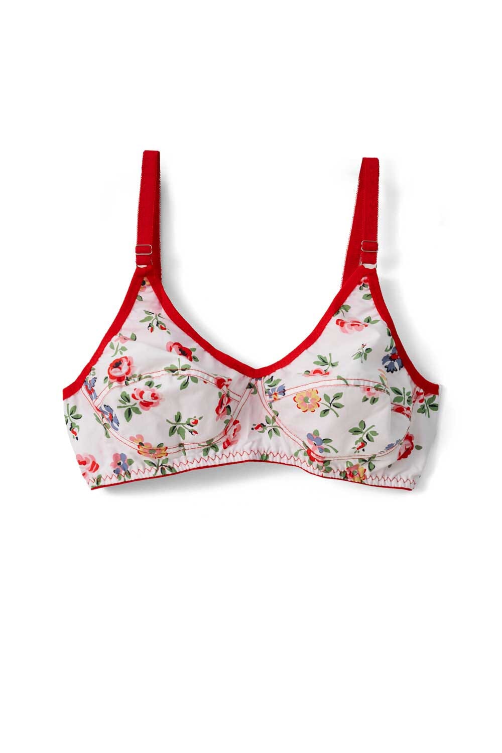Women's Floral Contrast Cotton Bra