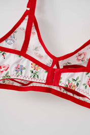 Women's Floral Contrast Cotton Bra