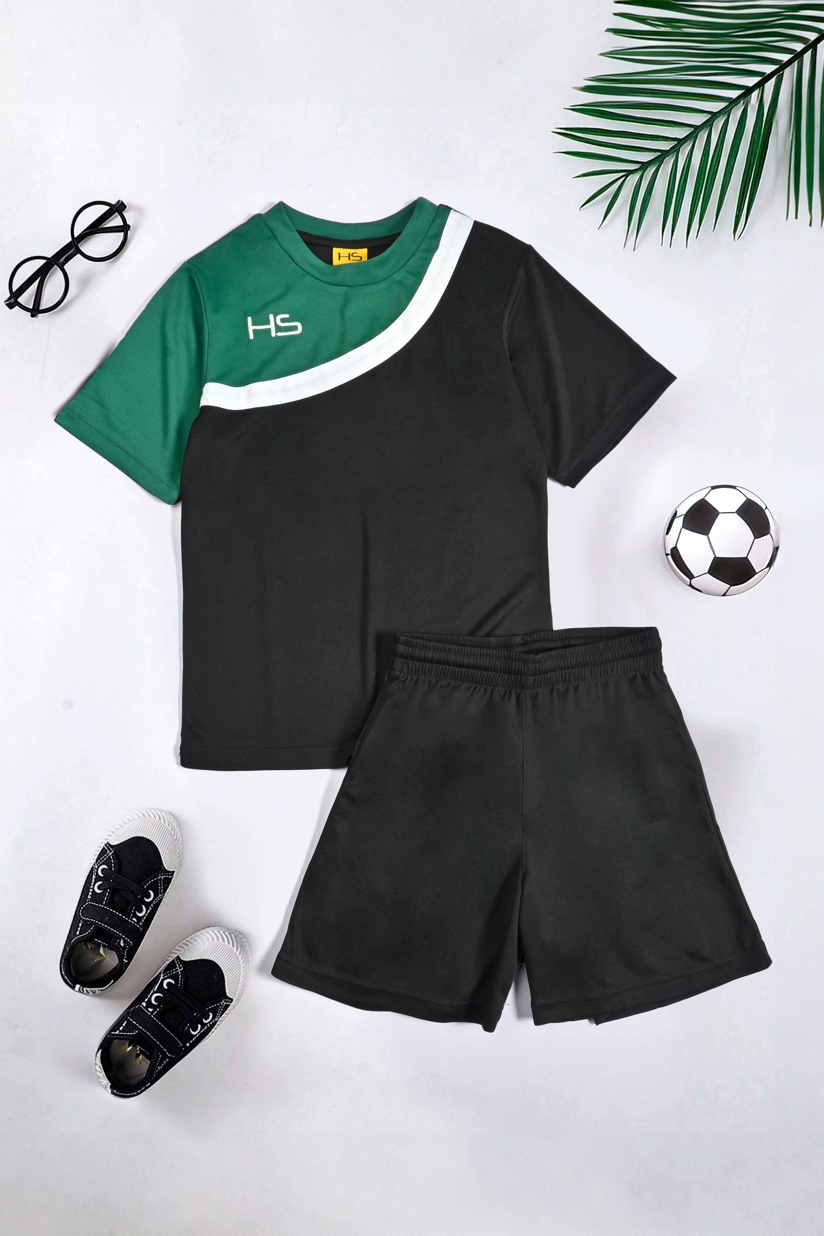 HS Boy's Activewear Short Sleeve Sports Twin Set Boys Twin Set HM Garments (Sale Basis) 