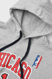 Polo Republica Men's NBA Chicago Printed Fleece Pullover Hoodie