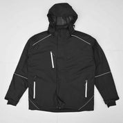 Men's Fire Back Reflective Piping Minor Fault Hooded Jacket Men's Jacket Image Black S 