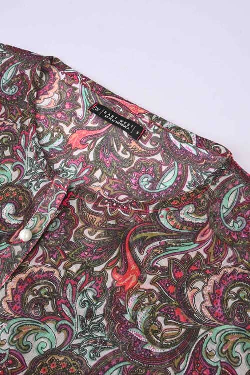 East West Women’s Pearl Placket Style Lawn Kurti