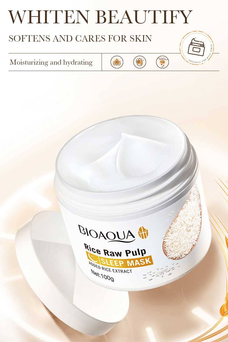 Bioaqua Rice Raw Pulp Brighten Sleeping Mask