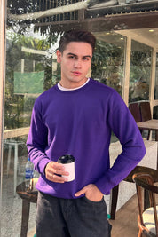 Polo Republica Men's Astrakhan Fleece Sweat Shirt Men's Sweat Shirt Polo Republica Purple S 