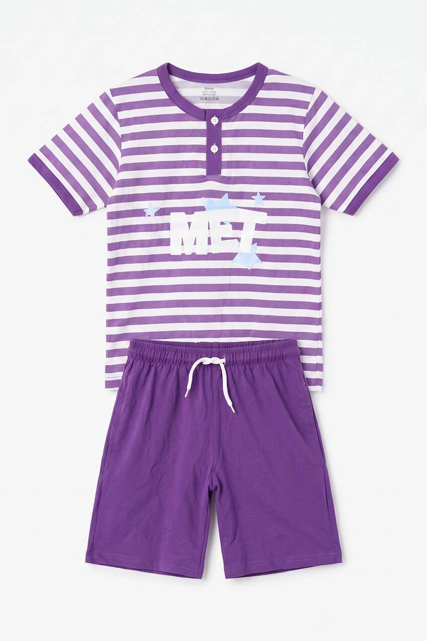 Purple & White