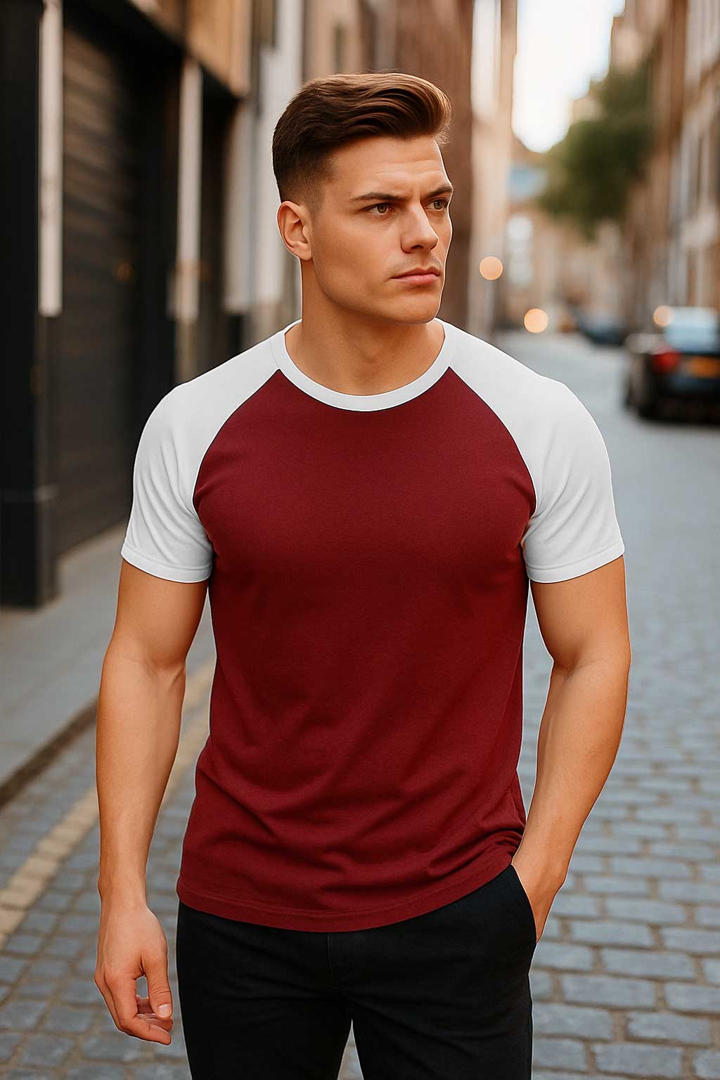 Maroon & White