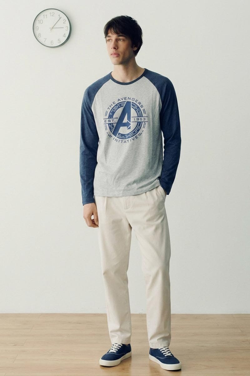 Heather Grey & Navy