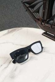 Unisex Gold Medallion Square Sunglasses