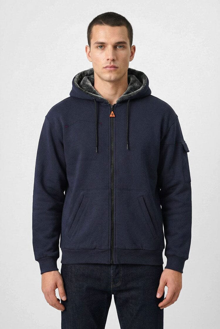 USQUARED Men's Sherpa Minor Fault Zipper Hoodie