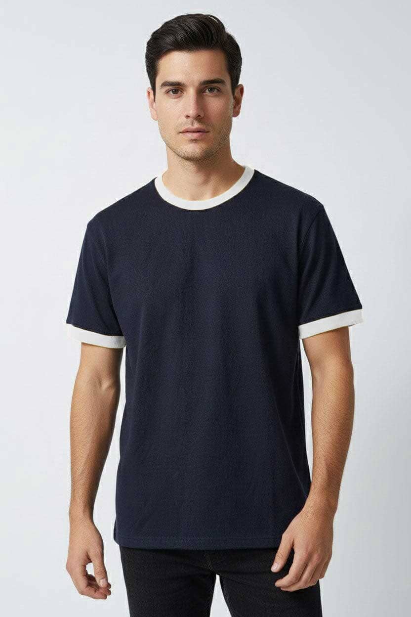 Dark Navy & White