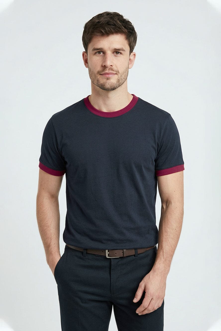 Navy & Burgundy
