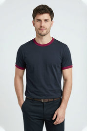 Navy & Burgundy