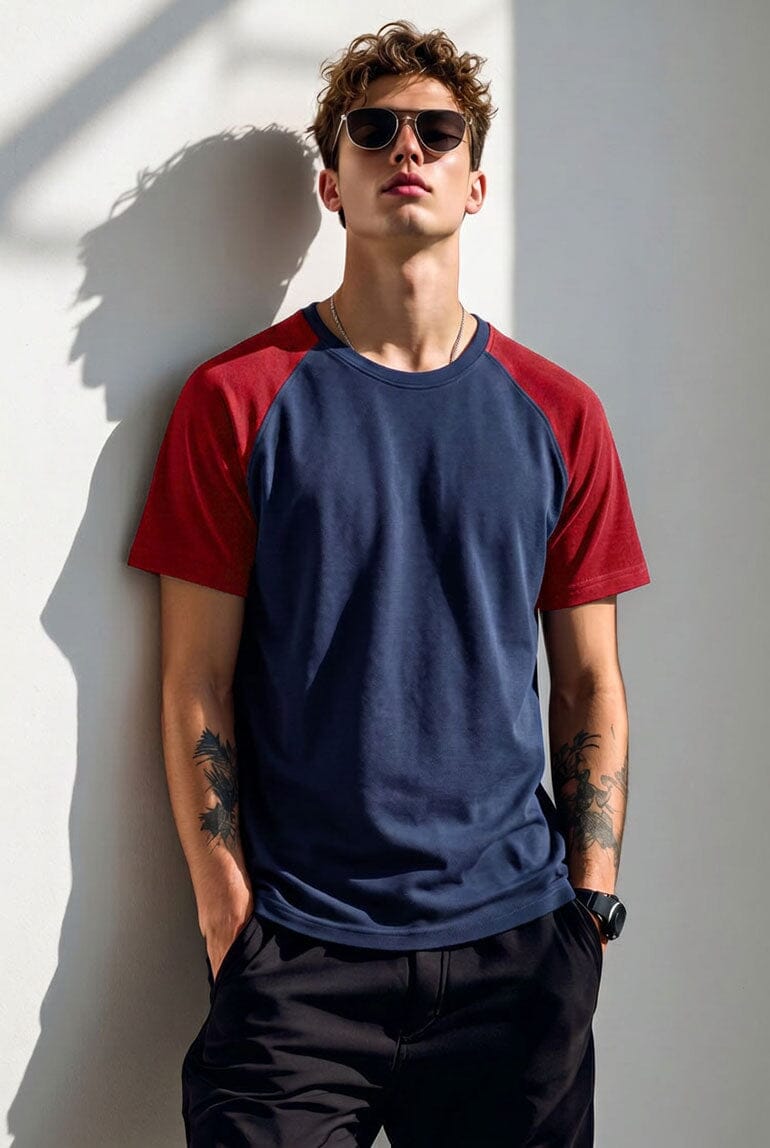 Navy & Red