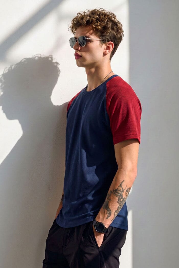 Navy & Red