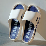 Men's Summer Soft Sole Casual Slippers Men's Shoes Sunshine China White & Blue EUR 40-41 