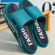 Men's Summer Soft Sole Casual Slippers Men's Shoes Sunshine China Teal & Black EUR 40-41 