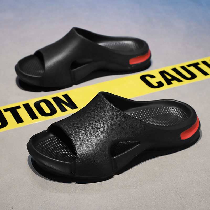 Men's Summer Lightweight Trendy Slipper Men's Shoes Sunshine China Black & Red EUR 40 