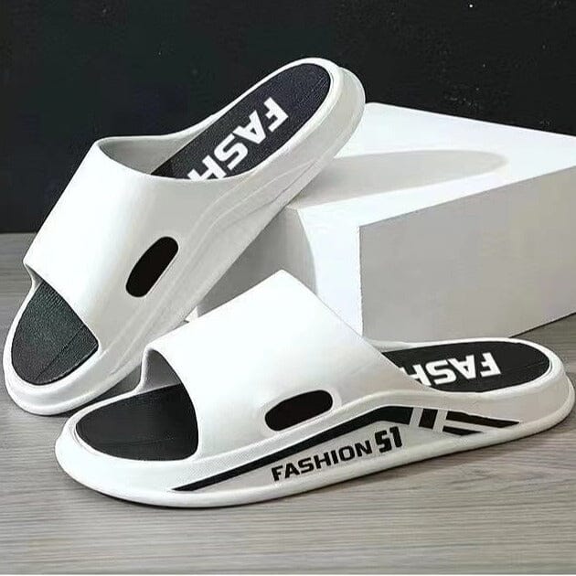 Men's Summer Soft Sole Casual Slippers Men's Shoes Sunshine China White & Black EUR 40-41 
