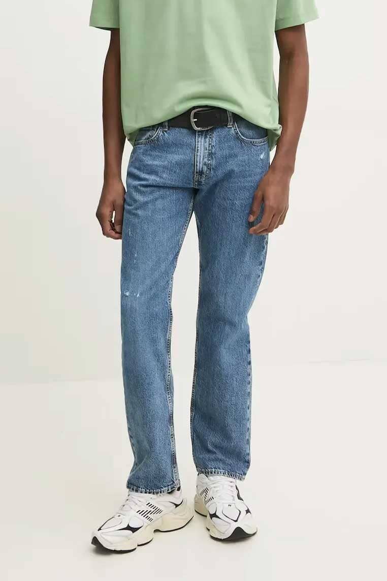 GS Men's Distressed Straight Fit Denim
