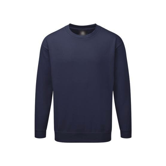 Men's Long Sleeve Fleece Sweat Shirt Men's Sweat Shirt Image Navy S 