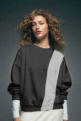 East West Women's Contrast Panel Fleece Sweat Shirt