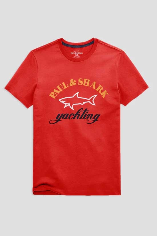 Paul & Shark Men's Printed Crew Neck Tee Shirt