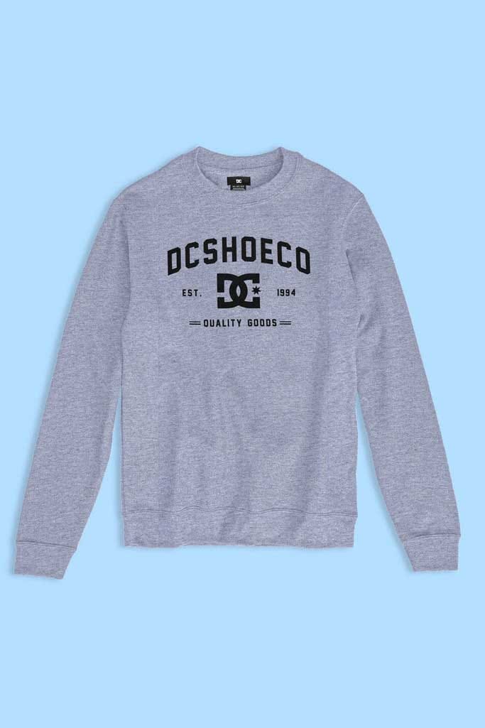 DC Men's Edelira DC Shoes Printed Crew Neck Fleece Sweat Shirt