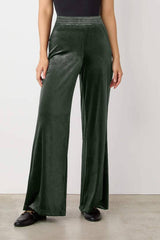 East West Women's Velvet Flared Minor Fault Trousers