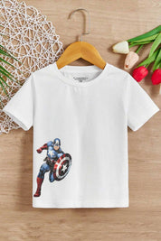 Polo Republica Boy's Captain America Printed Tee Shirt