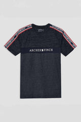 Archer & Finch Kid's Printed Panel Style Short Raglan Sleeve Tee Shirt