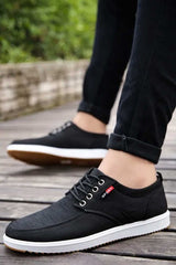 Men's Lace-Up Canvas Sneakers