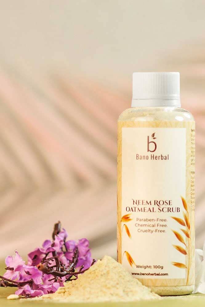 Bano Herbal Neem Rose Oatmeal Scrub